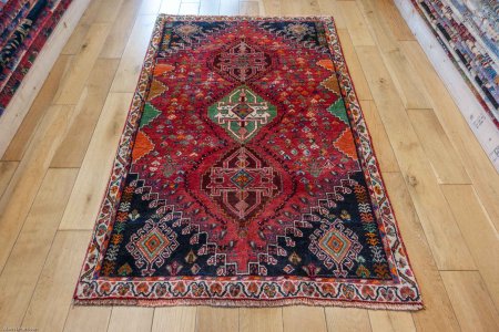 Hand-Knotted Qashgai Rug From Iran (Persian)