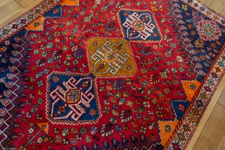 Hand-Knotted Qashgai Rug From Iran (Persian)