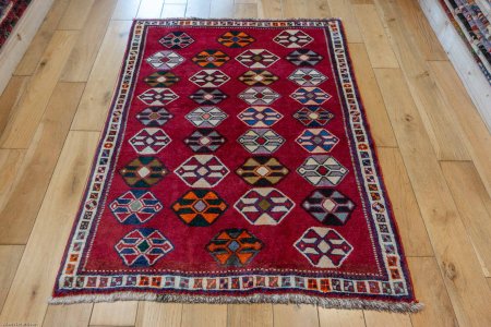 Hand-Knotted Qashgai Rug From Iran (Persian)