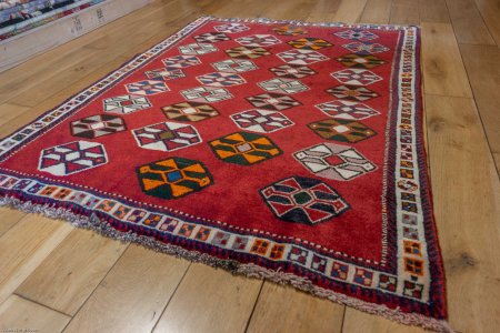 Hand-Knotted Qashgai Rug From Iran (Persian)