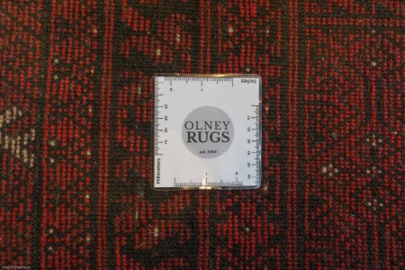 Hand-Knotted Aqcha Rug From Afghanistan