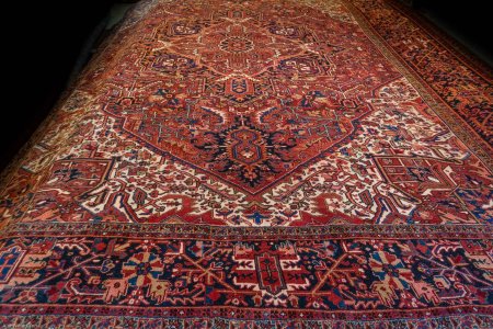 Hand-Knotted Heriz Rug From Iran (Persian)