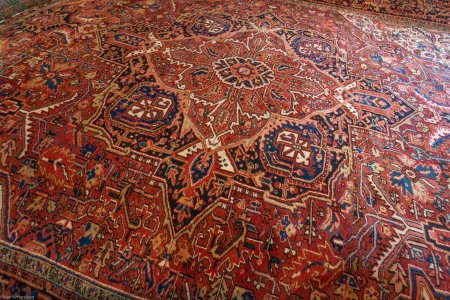 Hand-Knotted Heriz Rug From Iran (Persian)