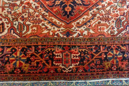 Hand-Knotted Heriz Rug From Iran (Persian)