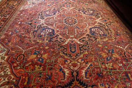 Hand-Knotted Heriz Rug From Iran (Persian)