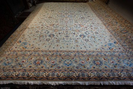 Hand-Knotted Kashan Rug From Iran (Persian)