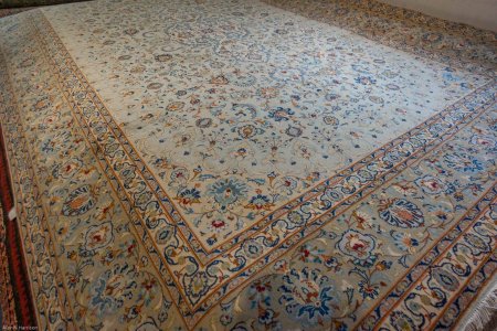 Hand-Knotted Kashan Rug From Iran (Persian)