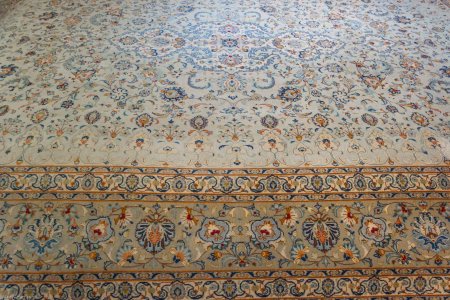 Hand-Knotted Kashan Rug From Iran (Persian)