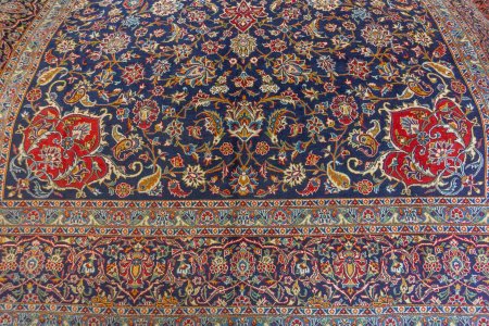 Hand-Knotted Kashan Rug From Iran (Persian)