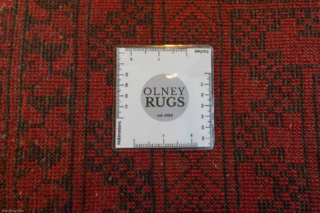 Hand-Knotted Aqcha Rug From Afghanistan
