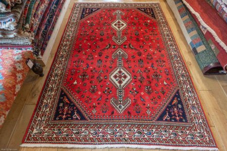 Hand-Knotted Nasrabad Rug From Iran (Persian)