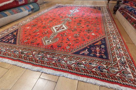 Hand-Knotted Nasrabad Rug From Iran (Persian)