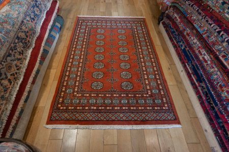 Hand-Knotted Bokhara Rug From Pakistan