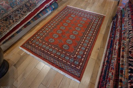 Hand-Knotted Bokhara Rug From Pakistan