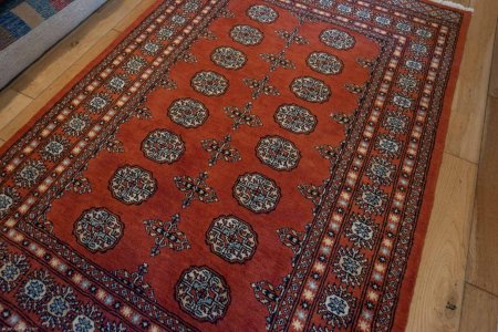 Hand-Knotted Bokhara Rug From Pakistan