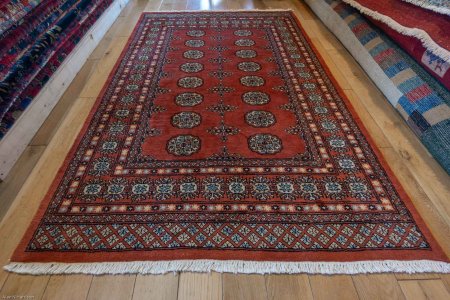 Hand-Knotted Bokhara Rug From Pakistan