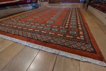 Hand-Knotted Bokhara Rug From Pakistan