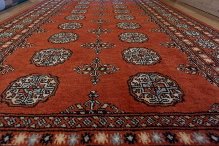 Hand-Knotted Bokhara Rug From Pakistan