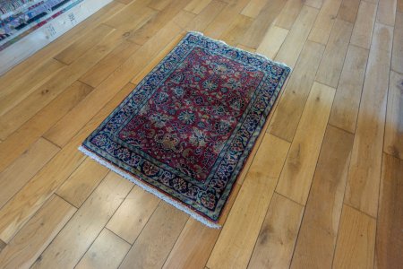 Hand-Knotted Mashad Palace Rug From India