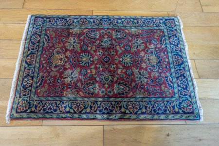 Hand-Knotted Mashad Palace Rug From India
