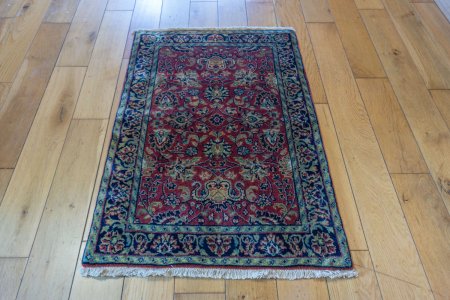 Hand-Knotted Mashad Palace Rug From India