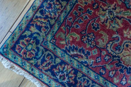 Hand-Knotted Mashad Palace Rug From India
