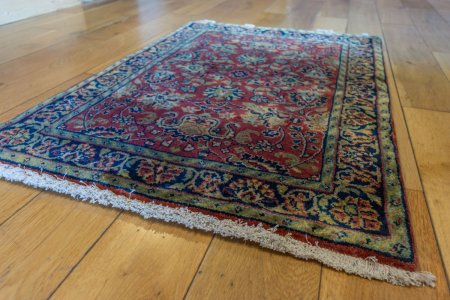 Hand-Knotted Mashad Palace Rug From India
