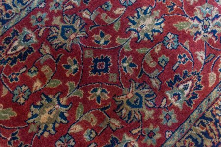 Hand-Knotted Mashad Palace Rug From India