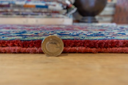 Hand-Knotted Mashad Palace Rug From India