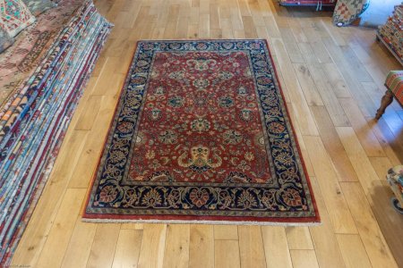 Hand-Knotted Mashad Palace Rug From India