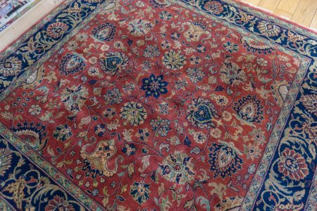 Hand-Knotted Mashad Palace Rug From India