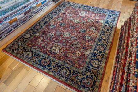 Hand-Knotted Mashad Palace Rug From India