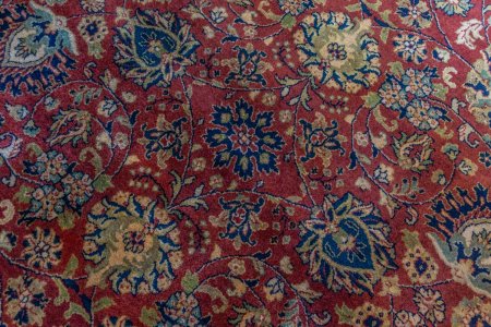 Hand-Knotted Mashad Palace Rug From India