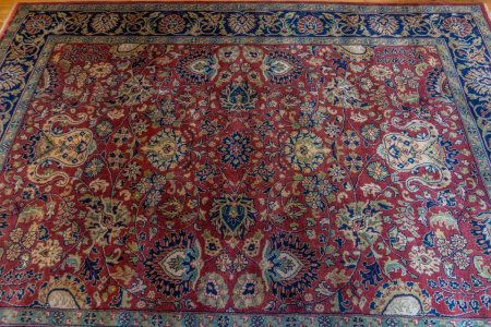Hand-Knotted Mashad Palace Rug From India
