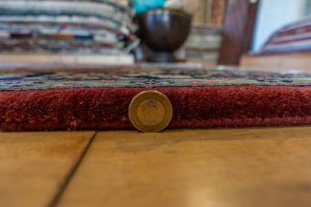 Hand-Knotted Mashad Palace Rug From India