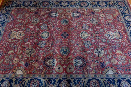 Hand-Knotted Mashad Palace Rug From India