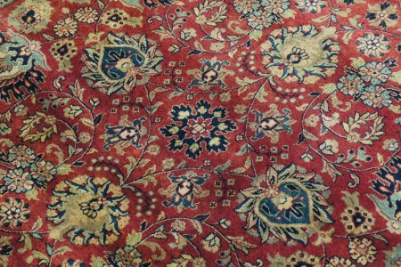 Hand-Knotted Mashad Palace Rug From India