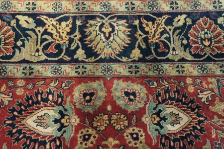 Hand-Knotted Mashad Palace Rug From India