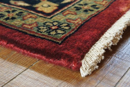 Hand-Knotted Mashad Palace Rug From India