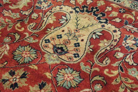 Hand-Knotted Mashad Palace Rug From India