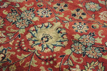 Hand-Knotted Mashad Palace Rug From India