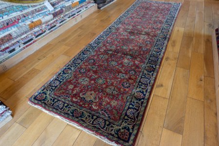 Hand-Knotted Mashad Palace Runner From India