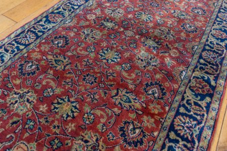 Hand-Knotted Mashad Palace Runner From India