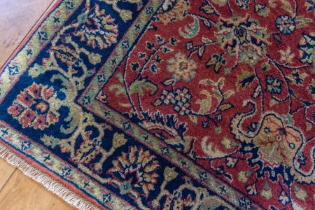 Hand-Knotted Mashad Palace Runner From India