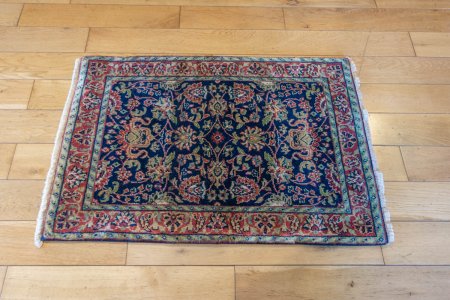Hand-Knotted Mashad Palace Rug From India