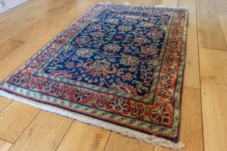 Hand-Knotted Mashad Palace Rug From India
