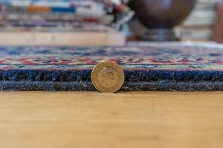 Hand-Knotted Mashad Palace Rug From India