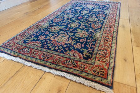 Hand-Knotted Mashad Palace Rug From India