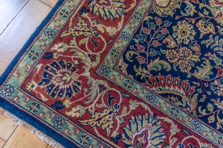 Hand-Knotted Mashad Palace Rug From India