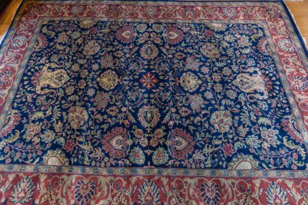 Hand-Knotted Mashad Palace Rug From India